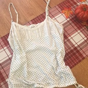 Lace and Polka Dot Aero Tank-Top